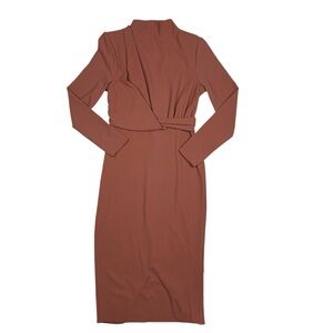 ASOS high neck twist midi dress